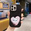 Phone Case: 2D flat design suitable for iPhone 18 17 16 15 14 13 Pro protective case, couple style, cute pet girl style, Christmas and Halloween gift