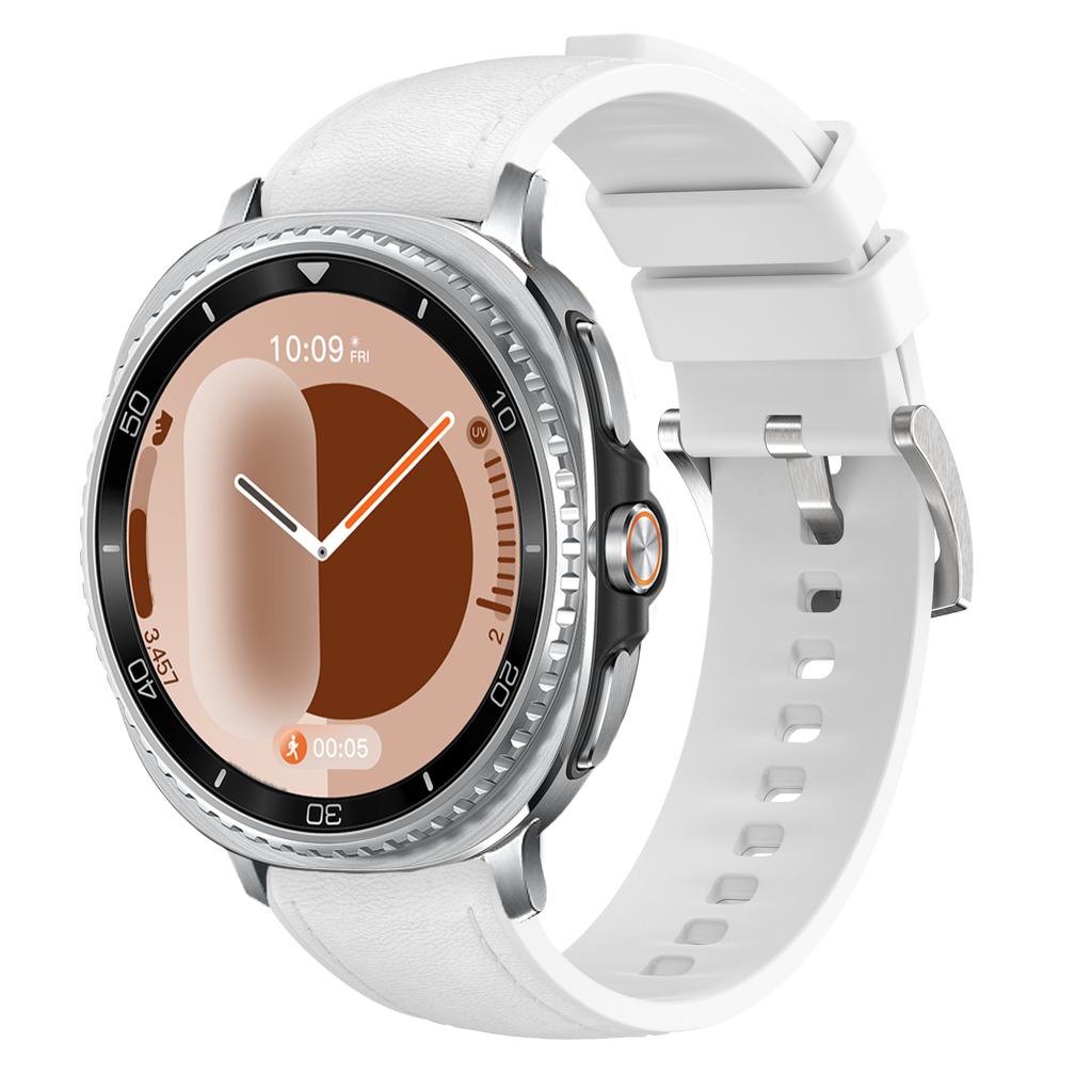 Оригинальный силиконовый+кожаный ремешок для Samsung Galaxy Watch 8 Classic 46 мм Удобный браслет Galaxy Watch 8 40 мм 44 мм Браслет на запястье