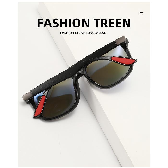 Men's and women's outdoor polarized sunglasses, featuring a classic square frame, UV protection, and vibrant colors