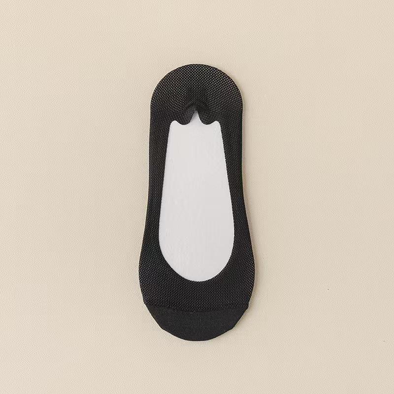 Women's No-Show Low-Cut Summer Socks, Thin Mesh, Non-Slip, Cotton Sole, Invisible Short Socks