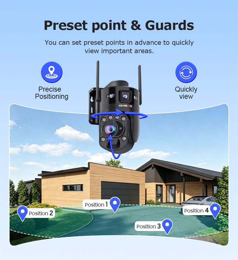 360° Solar-Powered HD Security Camera with Two-Way Talk, No Network Needed