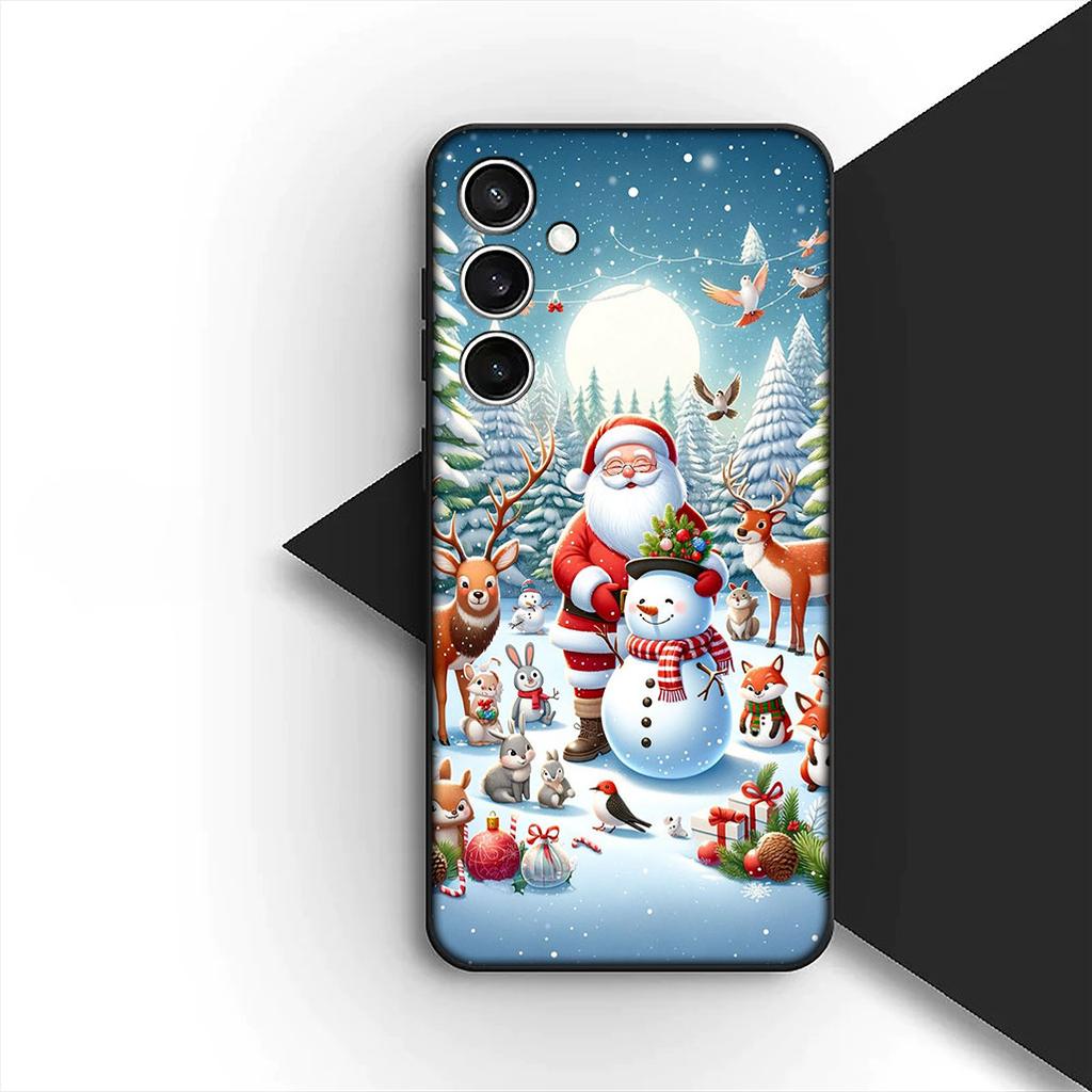 Чехол для телефона с рисунком Снеговика, Елки, Оленя и Подарка для Motorola Moto Edge 50 30 Fusion 40 NEO Ultra Pro G35 G45 G75 G85 G35