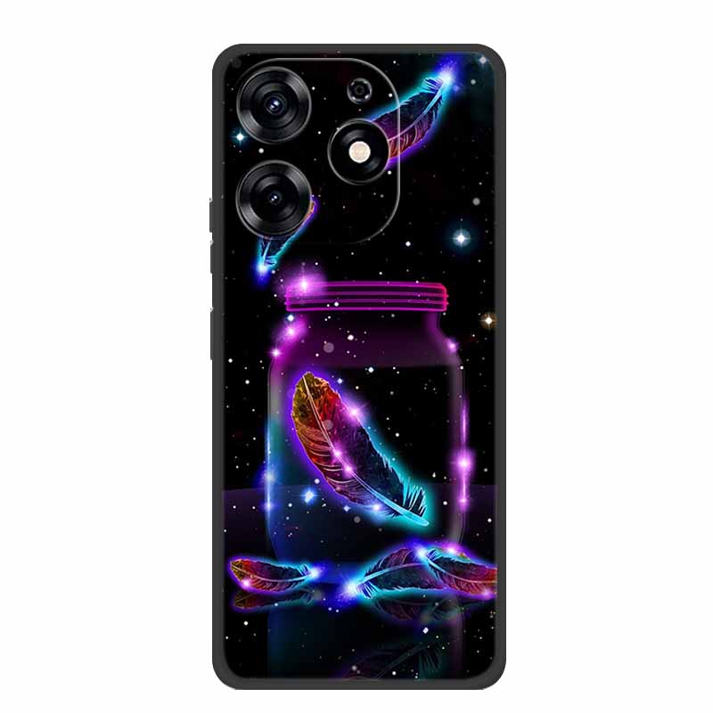 Чехол для Tecno Spark 20 Pro KJ6 Мягкий ТПУ Силикон Расписная Кошка Задняя Крышка для Tecno Spark 20 Pro 4G Чехол для Телефона Fundas Spark20 Pro