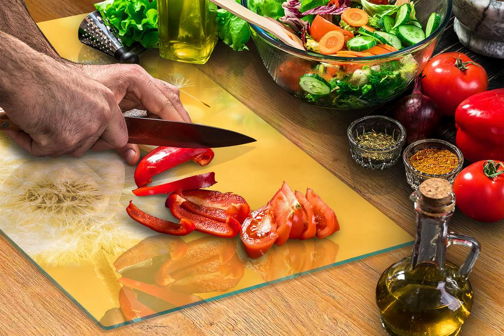 GLASS CUTTING BOARD 35x52 Flower