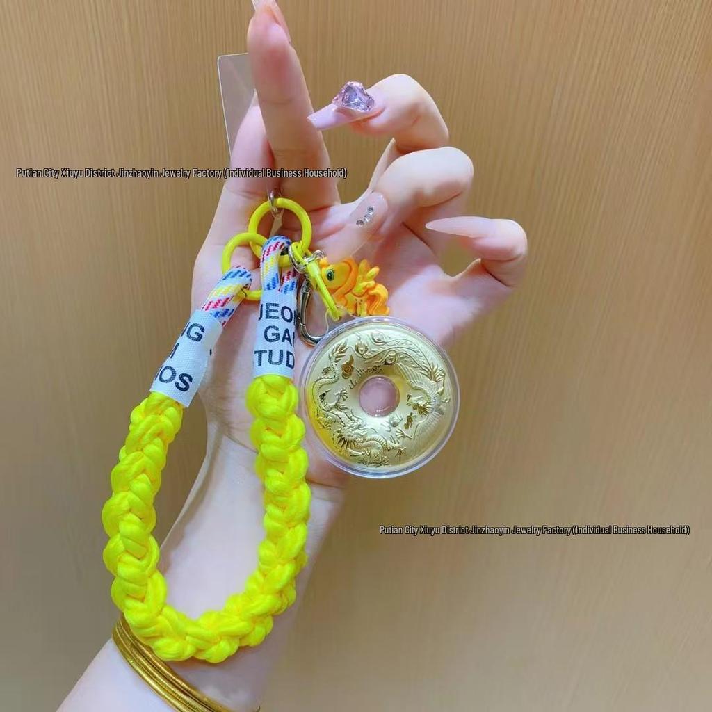 Подвеска-цепочка для телефона «Золотой Дракон и Феникс» - Идеальный подарок на Праздник середины осени для старших