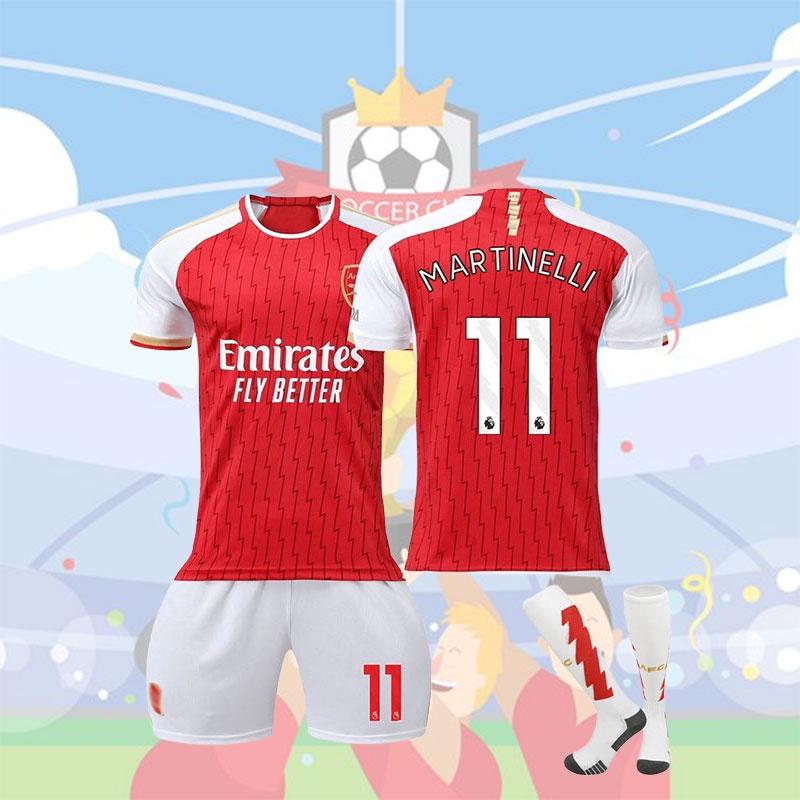 2023 24 Arsenal Home Jersey 11 Martinelli Soccer Jersey Sports Apparel Football