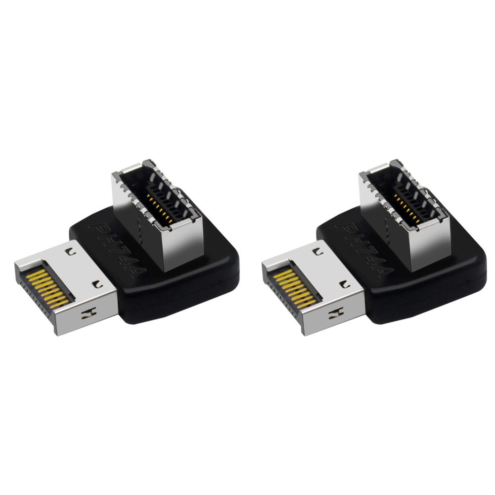 USB 3.1 Type E 90 Degree Converter Front USB C Header Adapter Vertical Type E Header Converter for PC Motherboard