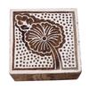Indian Wooden Textile Stamps Wood Printing Block Leaves Stamp Decorative