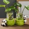 Керамика Цветочные композиции Украшения Стеклянное искусство DIY Цветочные сосуды Креативная панда Гидропонная ваза Милые украшения для дома