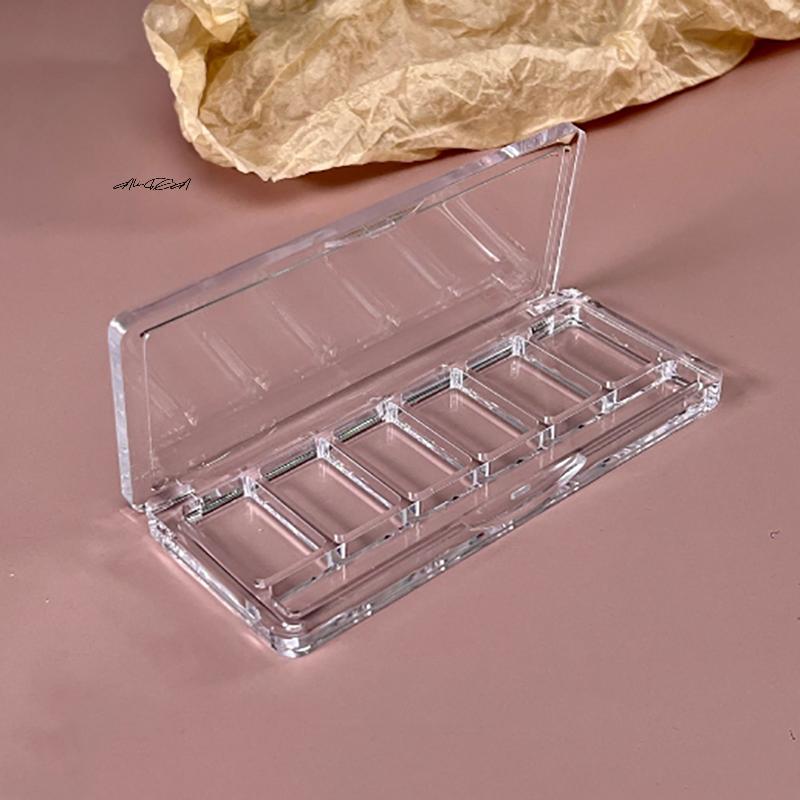 6-Grids Refillable Blusher Makeup Palette Cosmetics Case Holder DIY Eyeshadow Dish Organizer Facelift Plate for Beauty Tools