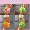 Creative Carrot Strawberry Bamboo Cat Plush Doll Pendant Keychain For Kids And Collectors