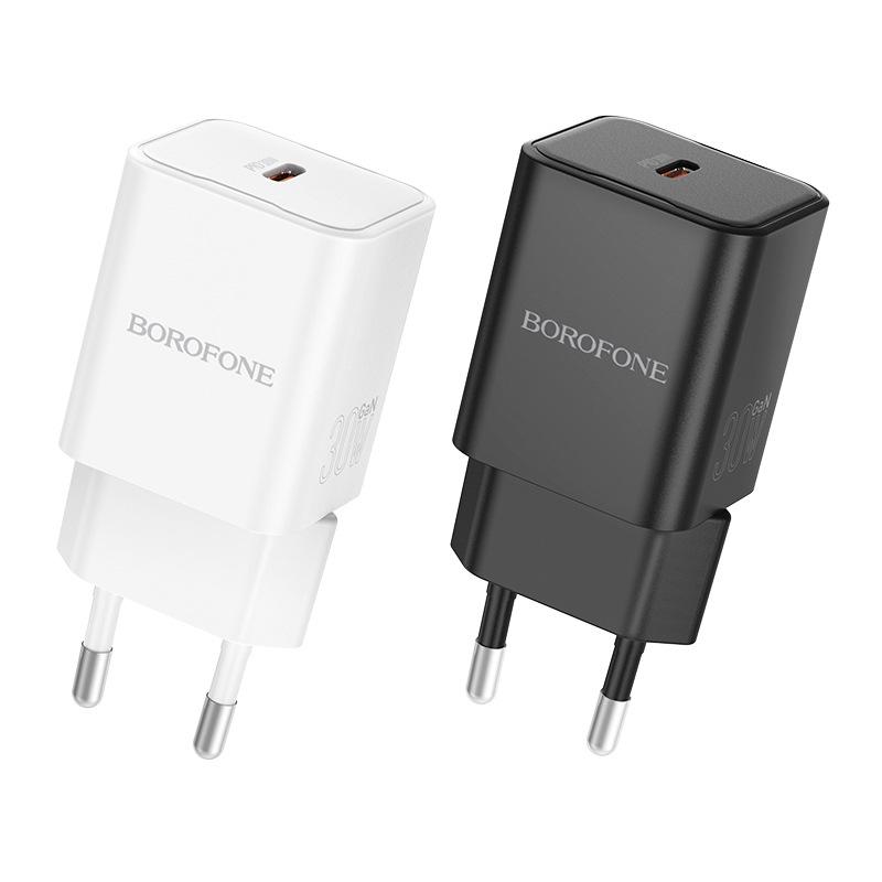 BOROFONE BN13 Зарядное устройство PD30W, сертифицированное EU, для Type-C Apple 15, быстрая зарядка