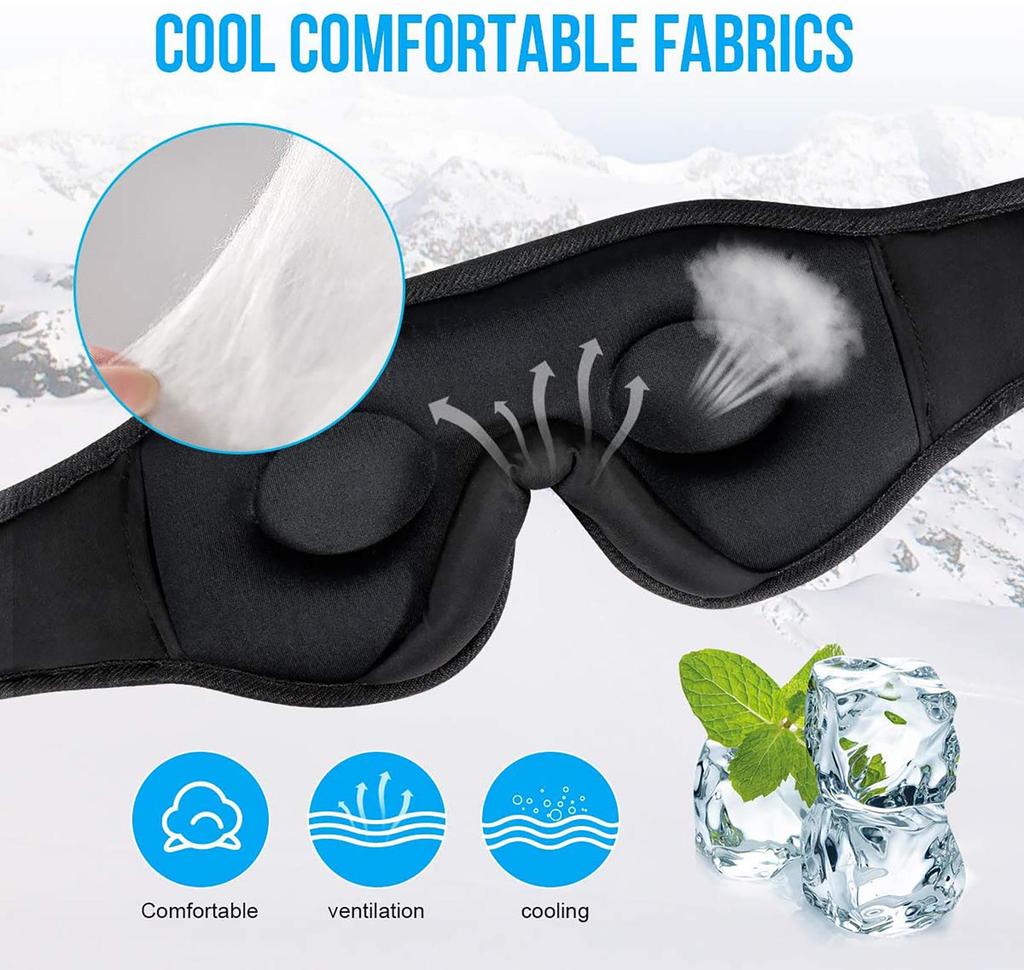 3D Bluetooth Sleep Eye Mask with Music and Eye Protection