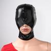 Латексная маска для лица, женская и мужская унисекс, с открытым ртом и глазами, маска для лица, маска с капюшоном, сексуальный костюм для косплея, ролевых игр