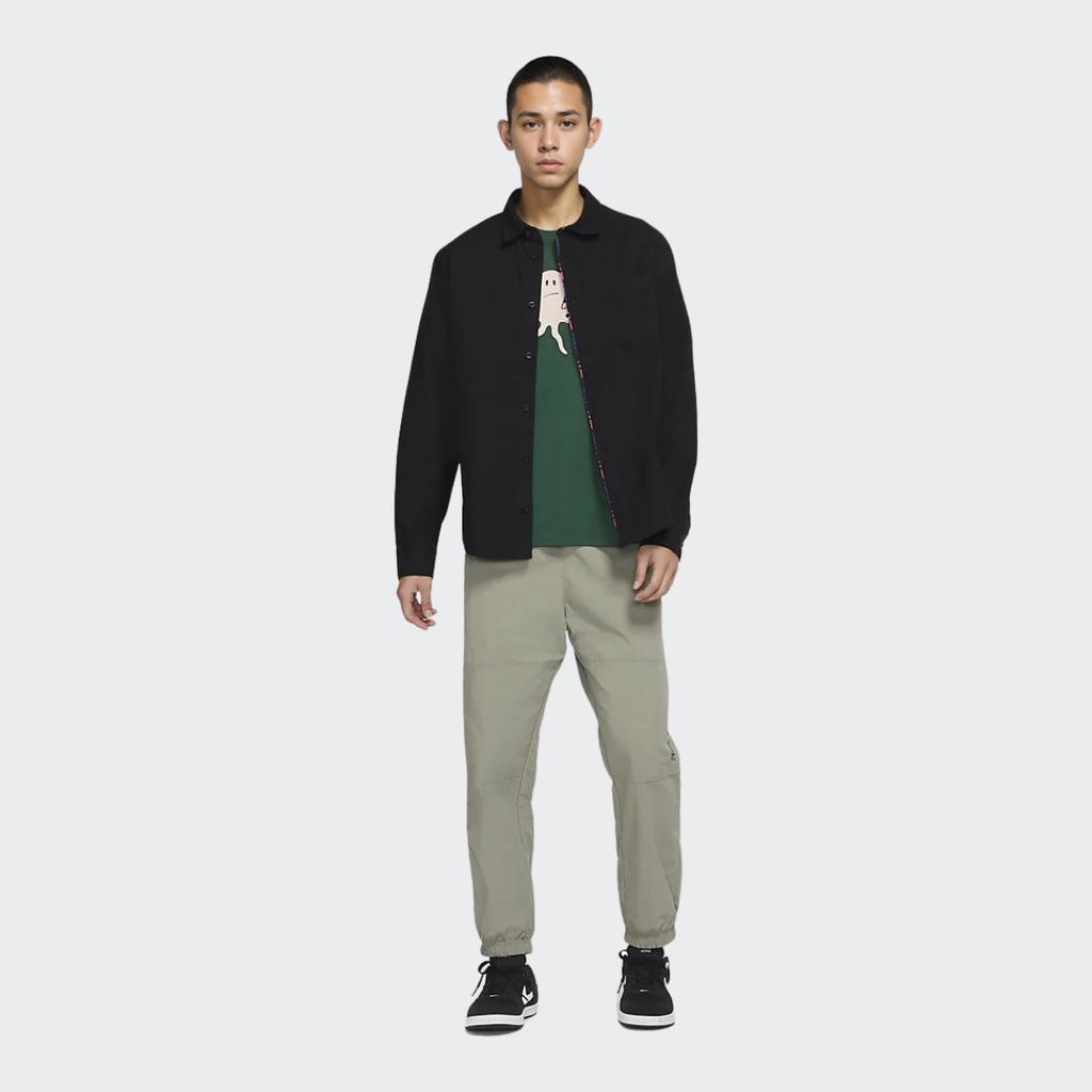 Nike SB Фланелевая однотонная рубашка с длинным рукавом, топы унисекс, черный DH2661-010