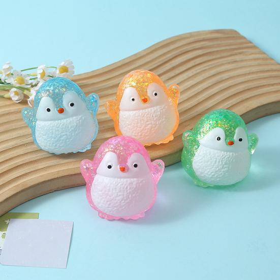 Игрушка-антистресс в форме пингвина, которую можно сжимать, для снятия стресса и тревоги, медленно поднимающаяся, имитация пингвина, сенсорная игрушка, мягкая TPR, успокаивающая игрушка-антистресс в виде животного