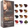 Натуральный шампунь для быстрой окраски волос, окрашивающий аргановое масло, темно-коричневый цвет, шампунь для окрашивания седых волос Mokeru argan