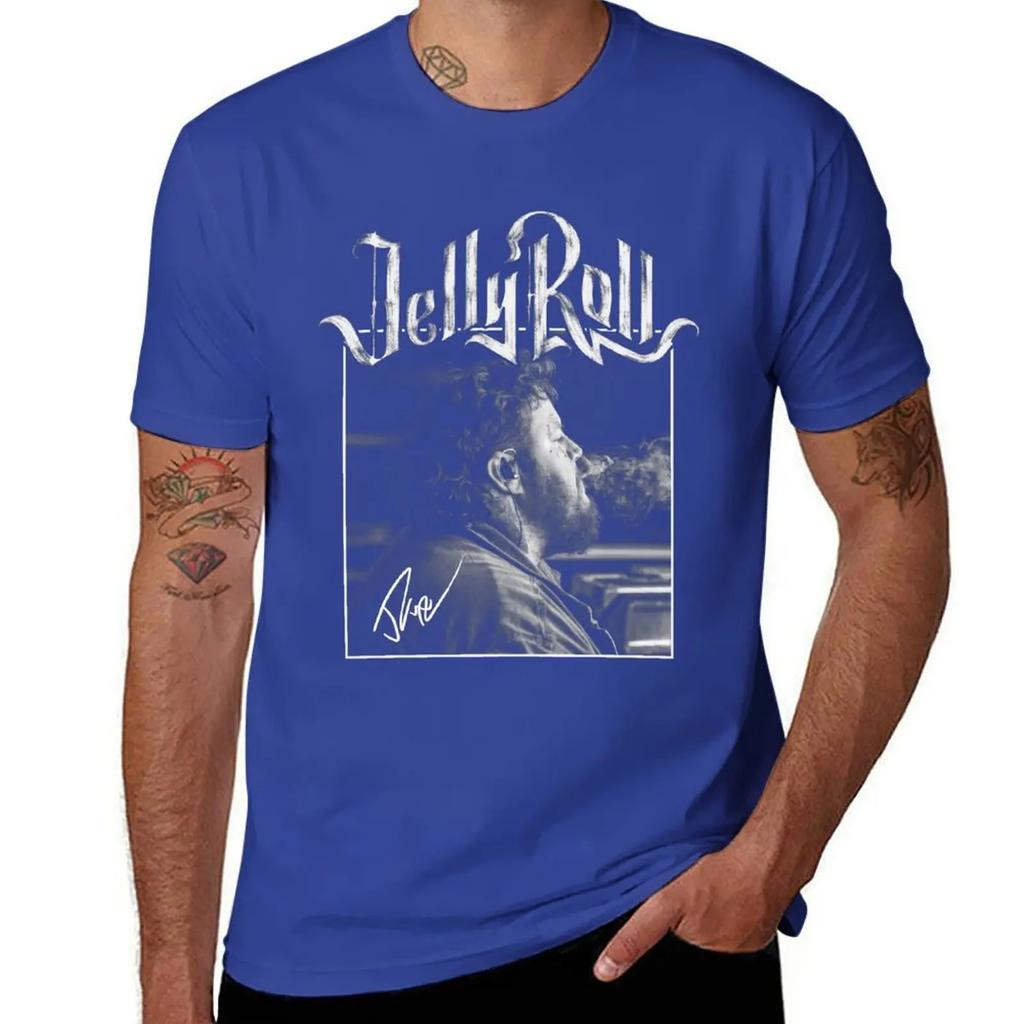 Jelly Roll Vintage T-Shirt customizeds quick drying graphics vintage anime shirt men tshirt