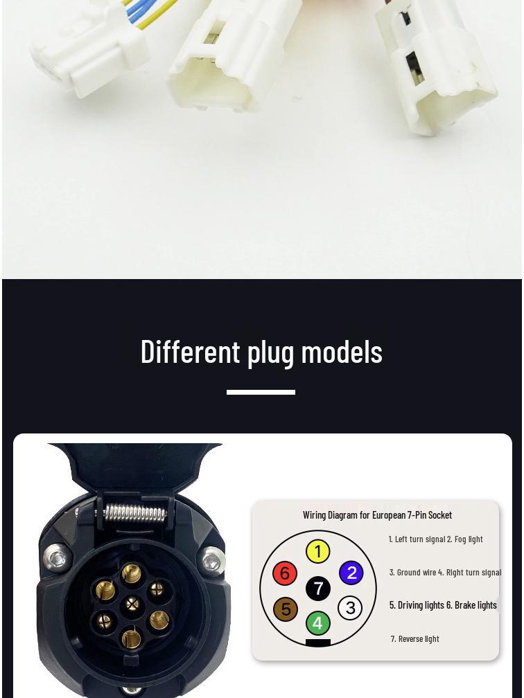 08-23 X-Trail Жгут проводов для прицепа и сборка разъема заднего фонаря для автодома