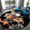 3D Flower Round Carpet Living Room Decoration Floor Mats for Home Bedroom Anti-SlipPlayroom Decor Rug Non-slip Mat