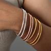 Minimalist French-Style Titanium Steel Stackable Rings & Bangle for Women