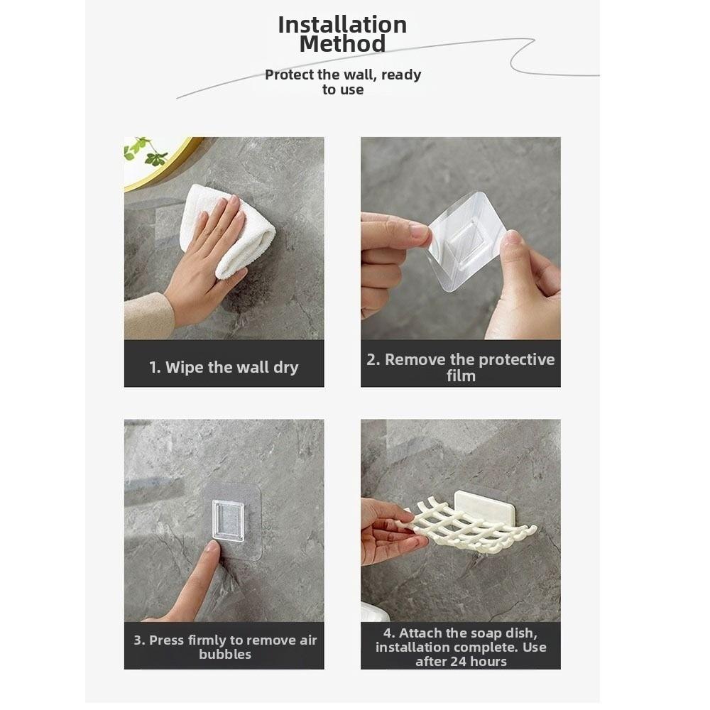 No Punching Wall Mounted Soap Box Wall Mounted Soap Holder Exquisite Soap Rack Shelf  Home Use