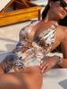 Стринги Сексуальный Женский Цельный Купальник Купальный Костюм Женский Леопардовый Бикини Монокини Купальный Костюм Купальник Пляжная Одежда