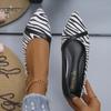 2024 Модные новые женские туфли на плоской подошве с полосками зебры и заостренным носком для женщин, дизайнерские повседневные туфли на плоской подошве Zapatos De Mujer