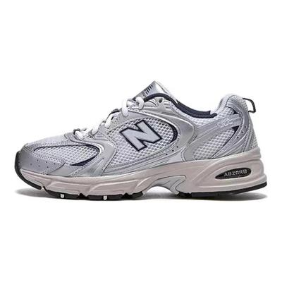 NB 530 Амортизирующие Нескользящие Дышащие Низкие Беговые Кроссовки Унисекс Серый Серебристый Красный MR530KA(Team80-S-BOX)
