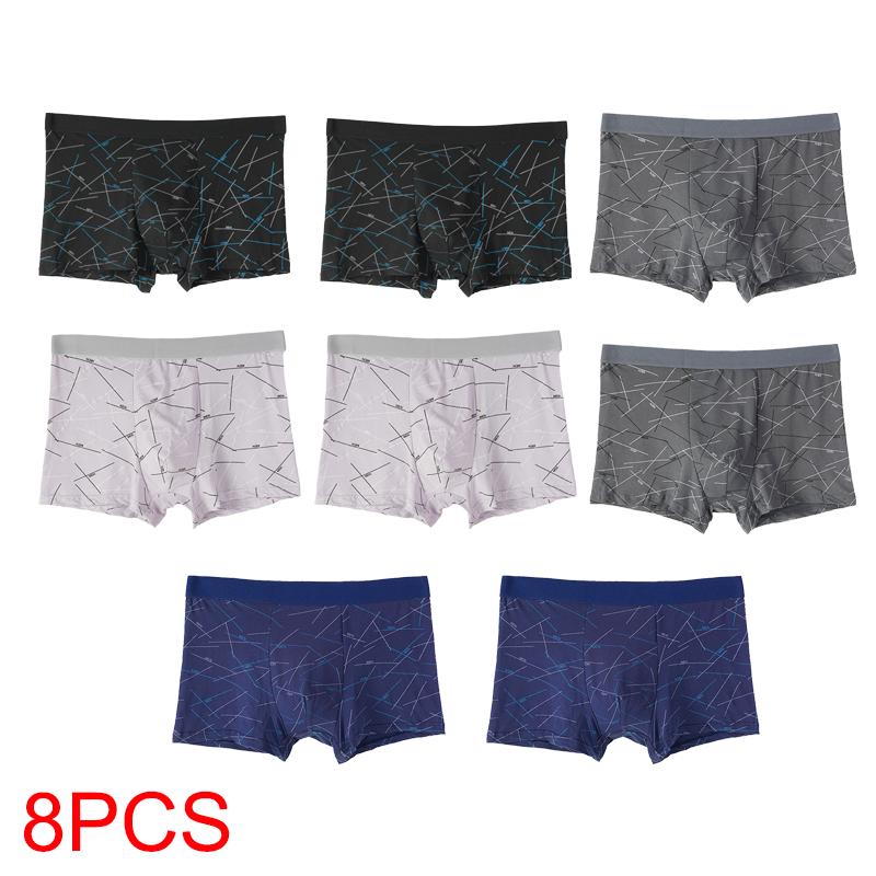 1/2/4/8 шт. Мужские боксеры Хлопковое нижнее белье Большие размеры Трусы Дышащие Сексуальные трусики Сетчатое белье