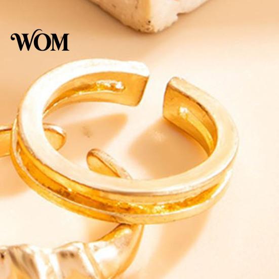 Daily Wear Rings 4Pcs Faux Baroque Pearl Toe Ring Set, Non Tarnish Open Metal for Women, Adjustable Golden Plated Foot Jewelry Women Bands