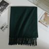 Korean atmosphere solid color scarf women's autumn and winter thickened imitation cashmere Christmas red versatile scarf neck protection shawl men
