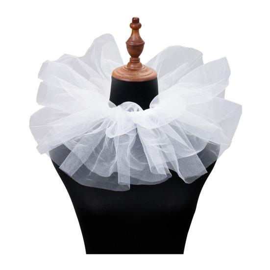 Removable Puffy Mesh Faux Collar Clown Circus Shirt Collar Business Weddings Parties Cosplay Accessories