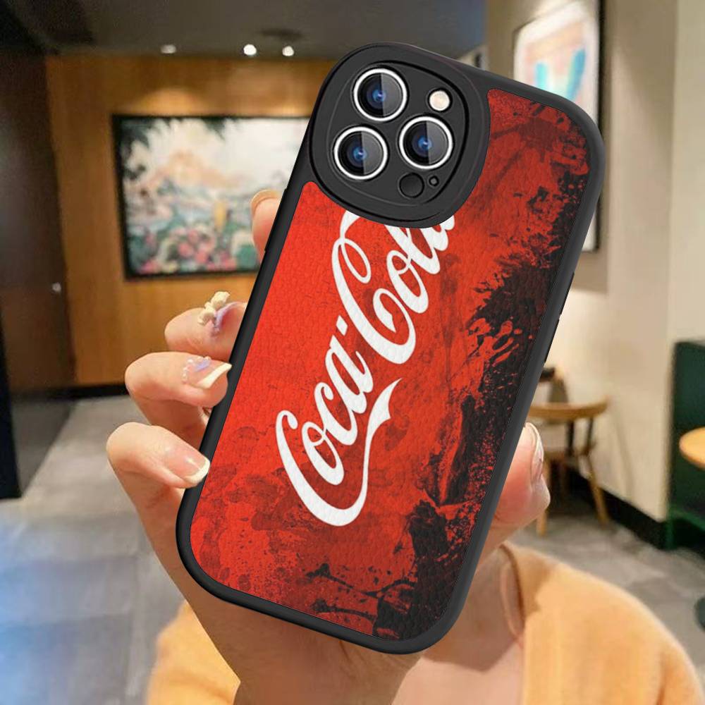 Бренд C-Coca Логотип C-Cola Чехол для телефона Для IPhone 16 15 14 13 12 11 Pro Max Plus Ударопрочный кожаный чехол