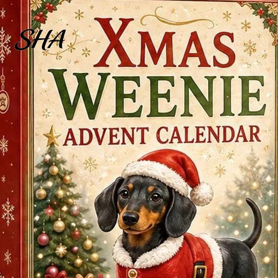 Holiday Ritual Countdown 2026 Dachshund Advent Calendar, 24 Days Dog Collectible Surprises with Festive Xmas Gift for Pet Lovers Puppy Acrylic Figures