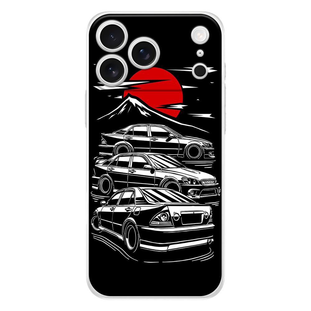 Мягкий прозрачный чехол для телефона для iPhone 17 Air 16E 16 11 15 14 Pro MAX 12 13 7 8 Plus SE Пасхальный чехол Защита Япония JDM Спортивный автомобиль
