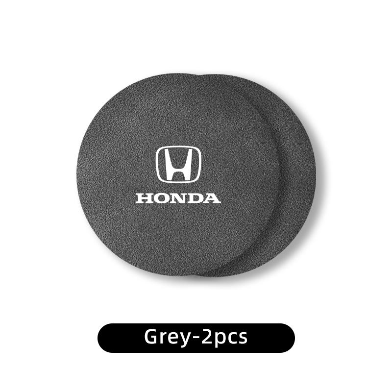 2PCS Car Coasters Water Cup Holder Anti-slip Mat Accessories For Honda Civic Fit Accord Odyssey City Pilot Jazz CRV HRV Insight