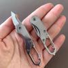Stainless Steel Mini Folding Knife Outdoor Camping Portable Pocket Keychain EDC Multitools Knives With Buckle
