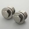 2Pcs(1 Pair) Motorcycle CNC Aluminum Front Shock Absorber Fork Screws Cap Cover Fit for Honda CBR 150/CBF 125,Gray/Orange Color
