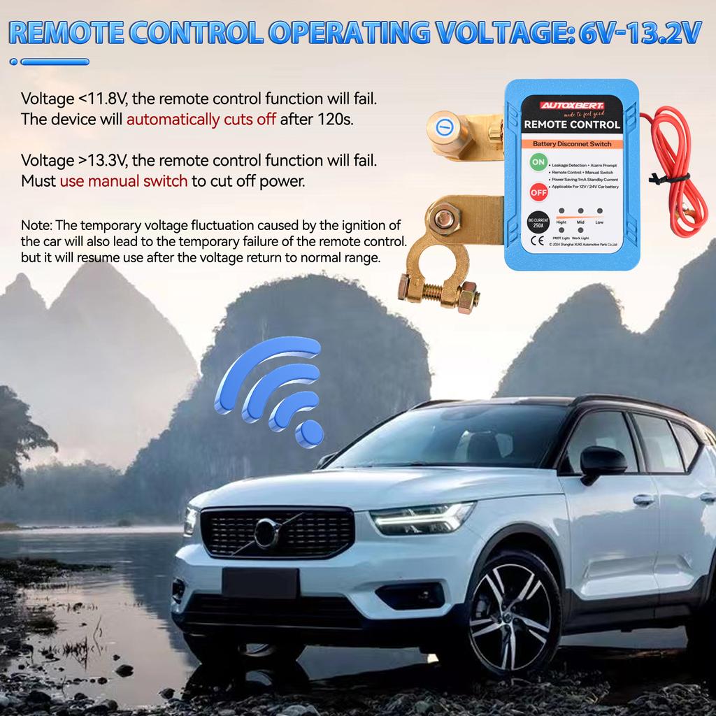 Беспроводной двойной автомобильный выключатель 12 В 240 А, автоматический выключатель питания, автоматический дистанционный выключатель аккумулятора, главный изолятор