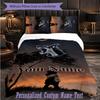 Personalized 3Pcs Bedding SetKontra K Custom Text Duvet Cover Pillowcase Set Bedroom Gift