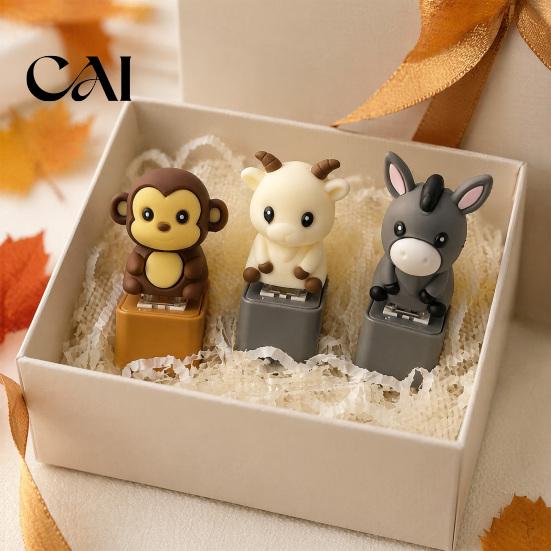 Pigeon Finger Clicker Toy Animal Keyboard Fidget with Light Sound,Rechargeable Cow Goat Stress Relief Gadget Monkey Clicker, Push Button Decompression
