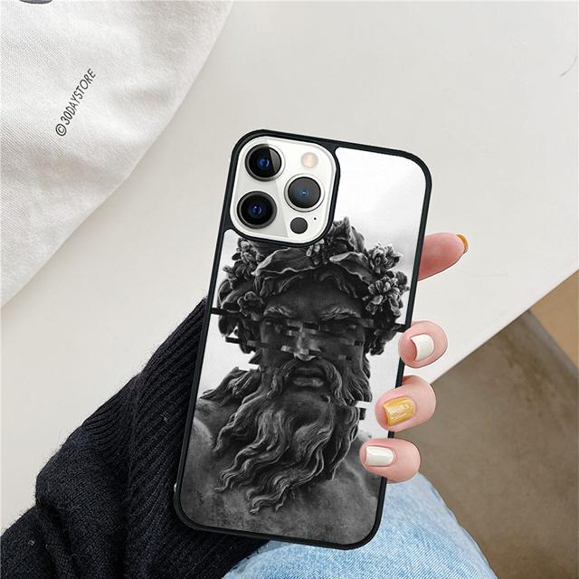 Греческая эстетика Гипсовая статуэтка Чехол для телефона Для iPhone 17 Air 15 16 Чехол 11 13 14 Pro Max 12 Plus Max Fundas
