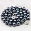 Charming 10/12/14mm 18inch Black South Sea Shell Pearl Necklace Bead Jewelry Natural Stone Mother's Day Gifts AAA+