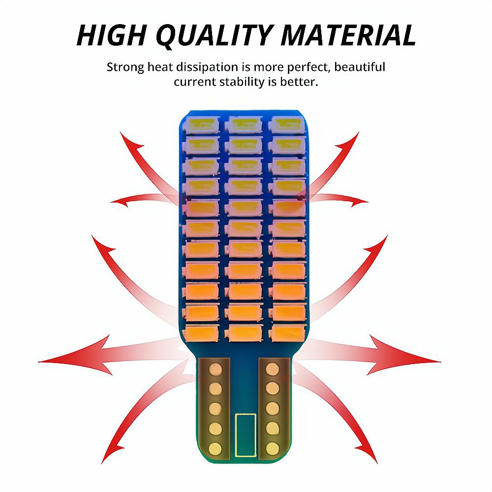 2X W5w светодиодные лампы T10 Canbus 3014 для автомобиля 168 194, указатели поворота, номерной знак, багажник, габаритные огни, лампа белая 12 В 6000 К