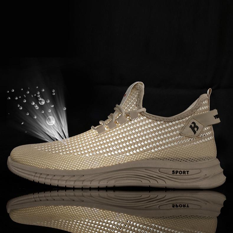 Мужская спортивная обувь Flyknit, повседневная сетчатая дышащая обувь, кроссовки на шнуровке, кроссовки для бега, размеры 39-44