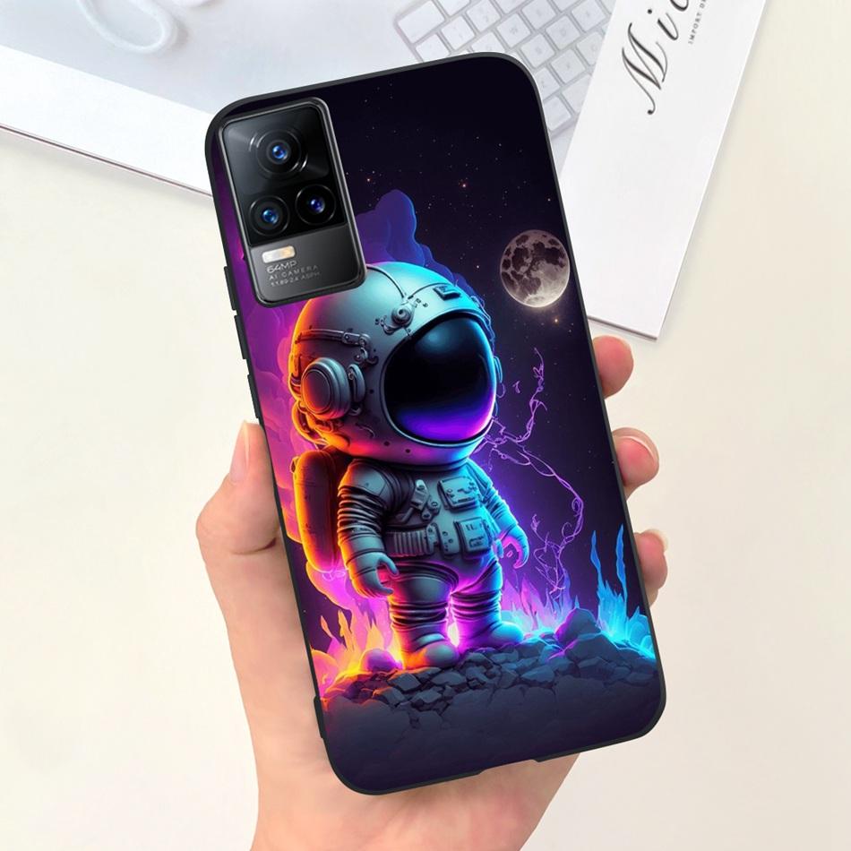 Чехол для Vivo V21e Чехол Vivo V21E 4G V 21E V2061 Милый Мультяшный Конфетный Цвет Мягкий Силиконовый ТПУ Задняя Крышка Телефона