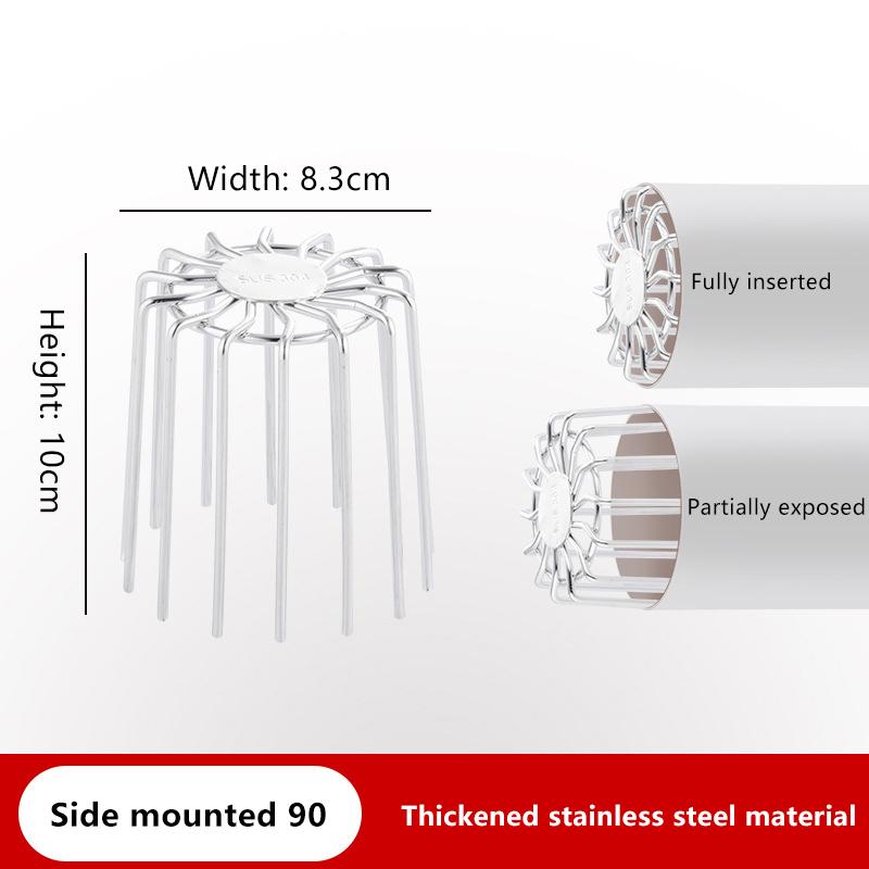 New Stainless Steel Roof Floor Drain Balcony Drainage Ditch Anti-Blocking Mesh Cover Garden Outdoor Rooftop Gutter Guard 1PC