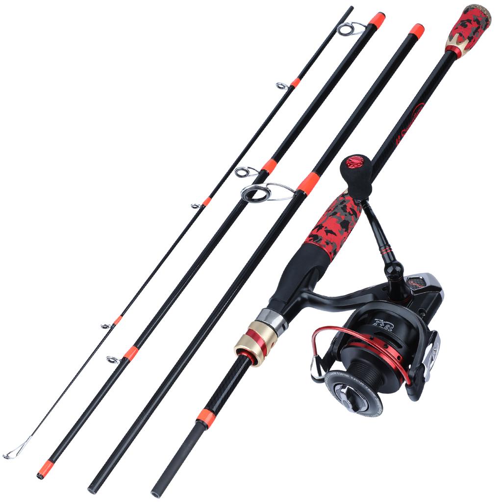 SOUGAYILANG Удочка Спиннинговая удочка Портативная сверхлегкая удочка Углеродная удочка для пресноводной морской рыбалки Снасти