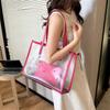 2pcs/set Beach Jelly Shoulder Bag Waterproof Shopping Bag Casual Transparent Totes Bag  Outdoor